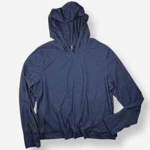 Zobha Women's Hoodie Long Sleeve Activewear Plus Size XXL Navy Blue